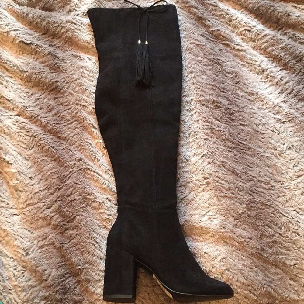 ASOS faux suede over the knee boots